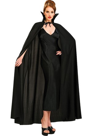 Siyah Renk Yakalı Halloween Pelerini 120 cm (4812)