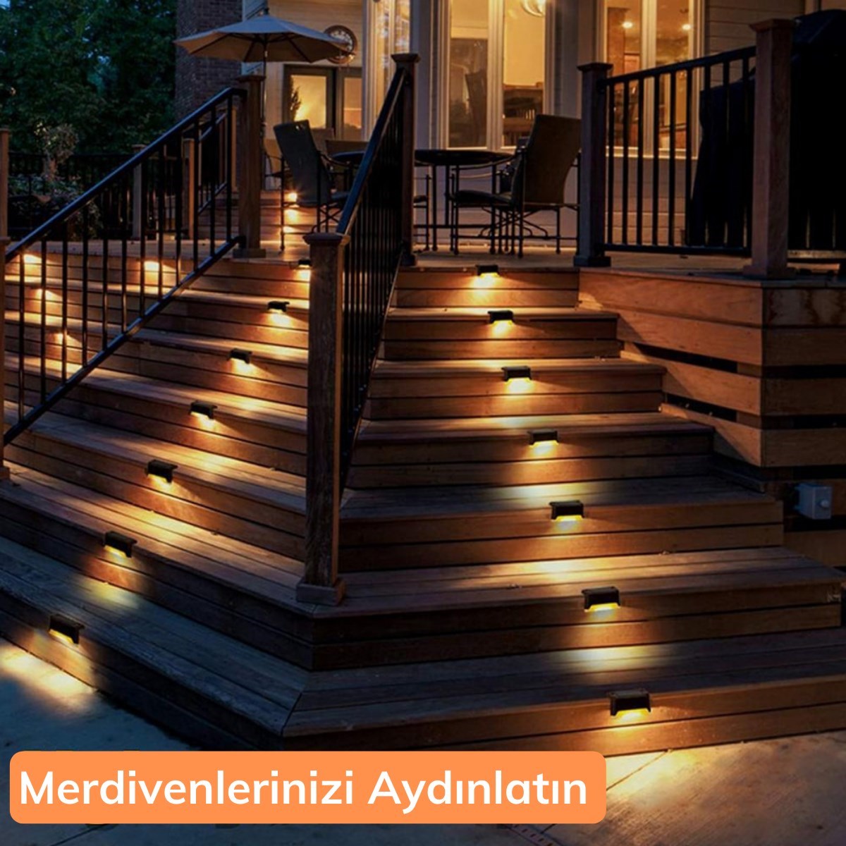 Solar Güneş Enerjili Şarj Edilen Köşebent Merdiven Veranda Bahçe Yolu Led Lamba Işık 4 Adet (4812) Solar Güneş Enerjili Şarj Edilen Köşebent Merdiven Veranda Bahçe Yolu Led Lamba Işık 4 Adet (4812)
