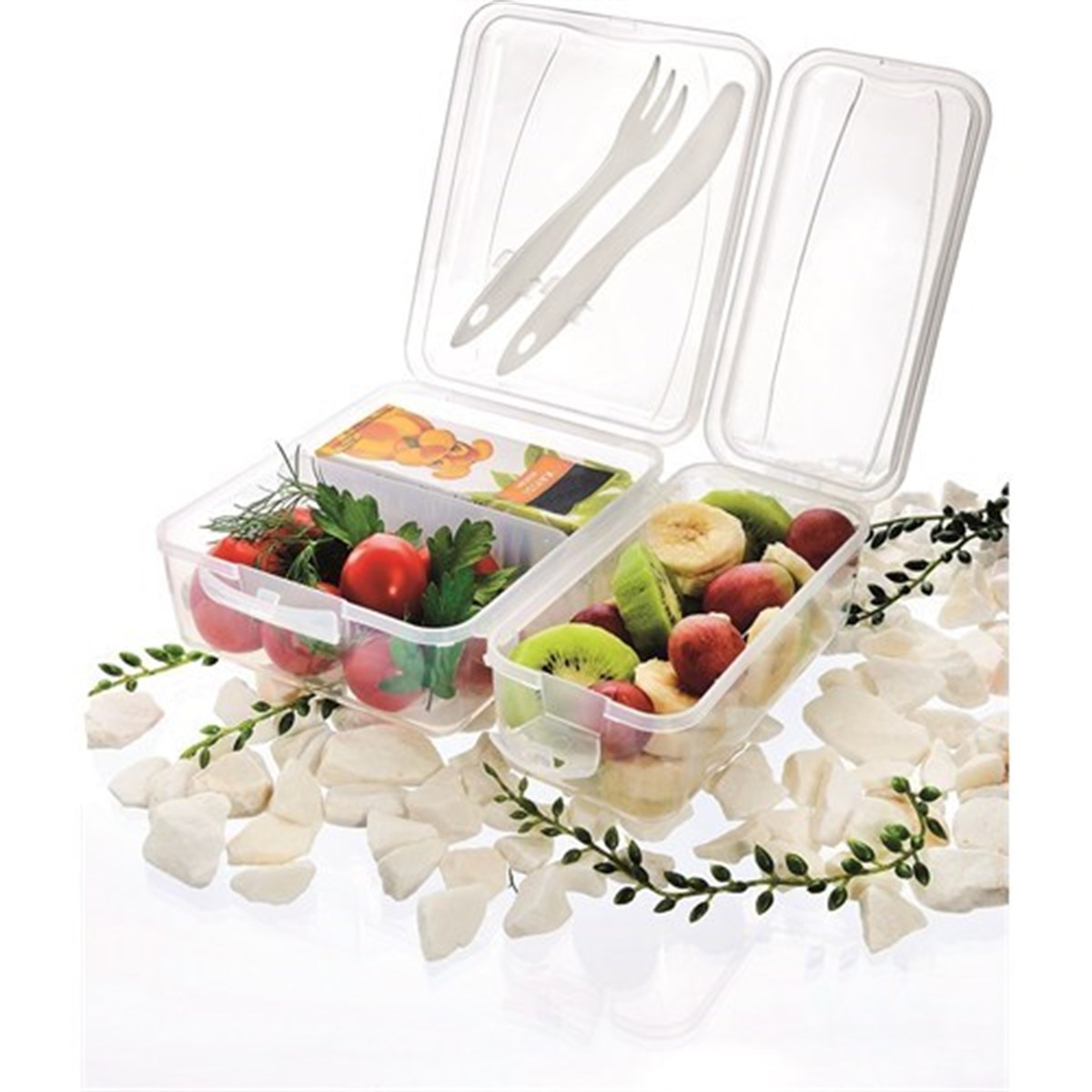 Takeaway Ergonomik Asorti Çatal Bıçaklı Pratik Yoğurt Saklama Kabı (4812)