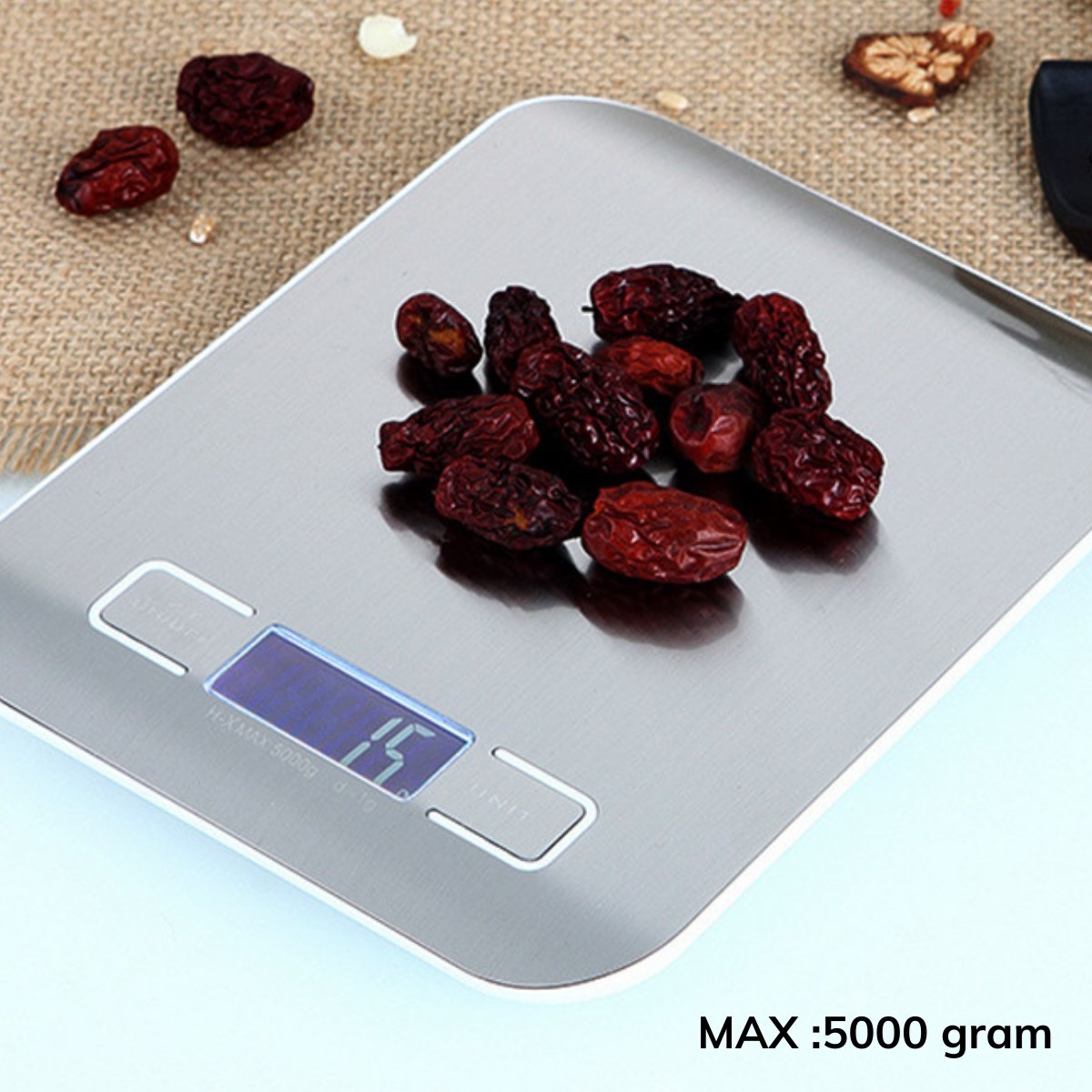 TF 1002 Hassas Ölçümlü Maksimum 5 Kg Kapasiteli Led Ekran Platin Dijital Mutfak Tartısı (4812)