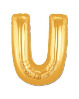 U Harf Folyo Balon Altın Renk  40 inç (4812)