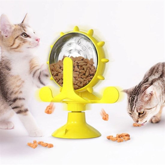 Vantuzlu Zilli İnteraktif Dönebilen Mama Kaplı Renkli Eğlenceli Eğitici Kedi Oyuncağı (4812) Vantuzlu Zilli İnteraktif Dönebilen Mama Kaplı Renkli Eğlenceli Eğitici Kedi Oyuncağı (4812)
