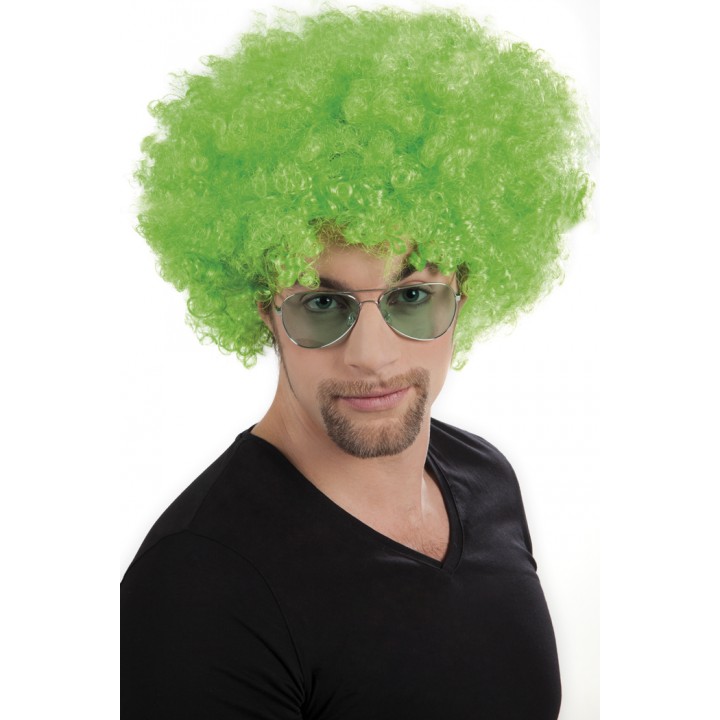 Yeşil Renk Kıvırcık Afro Bonus Peruk (4812)