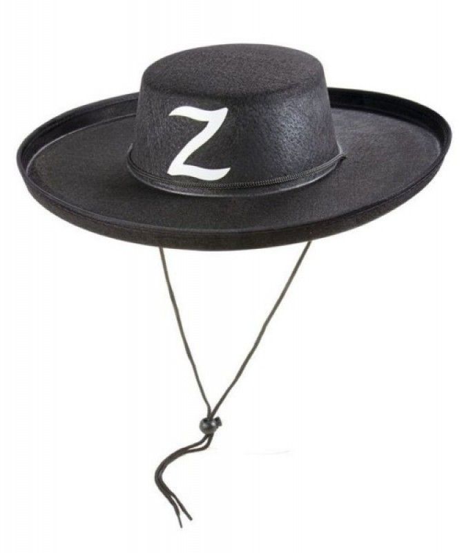 Z Logolu Çocuk Boy Bağcıklı Zorro Şapkası (4812)