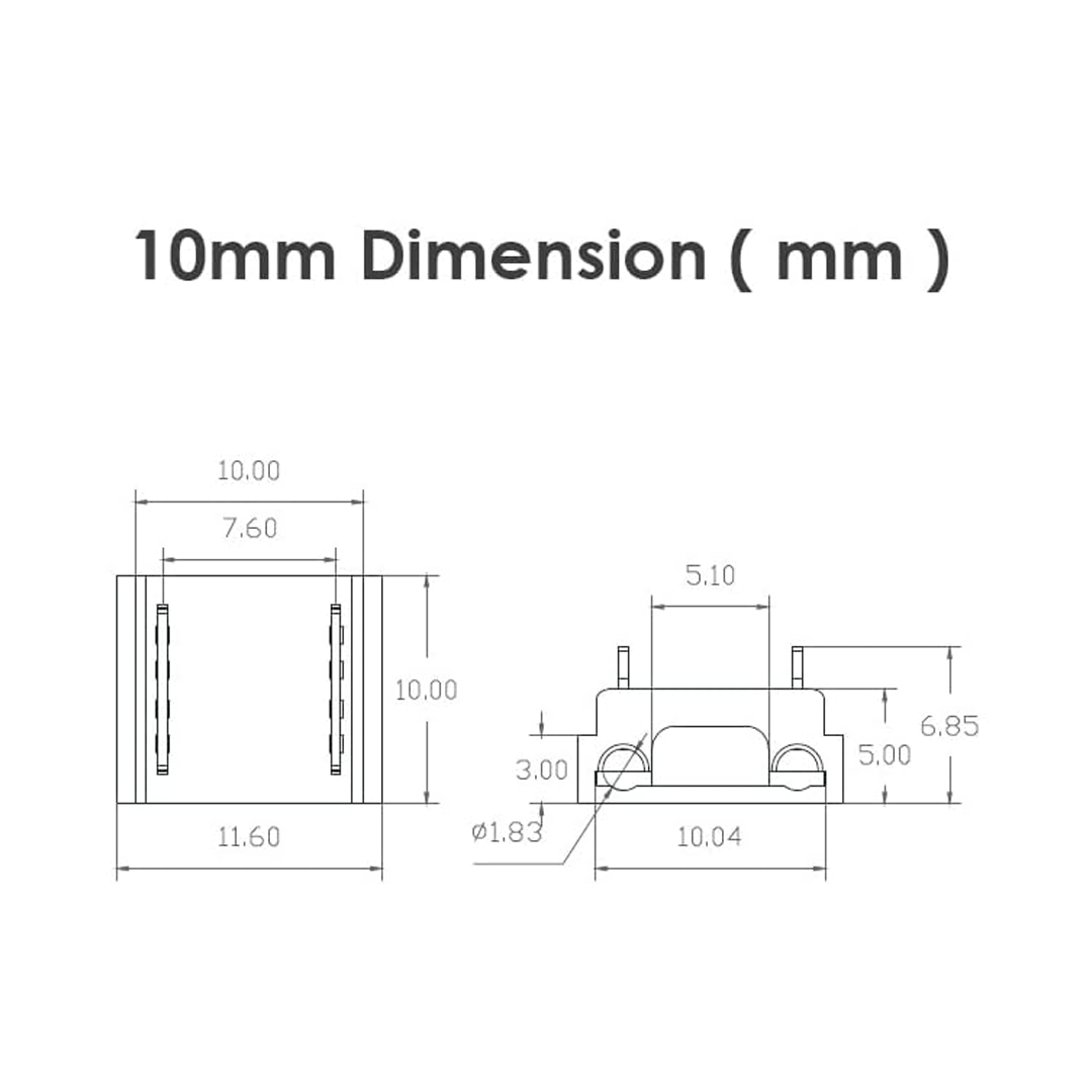 10MM ÇİFT UÇLU KONNEKTÖR - COB LED ŞERİT ARA KONNEKTÖRLERİ 2PİN BAĞLANTI (4812)
