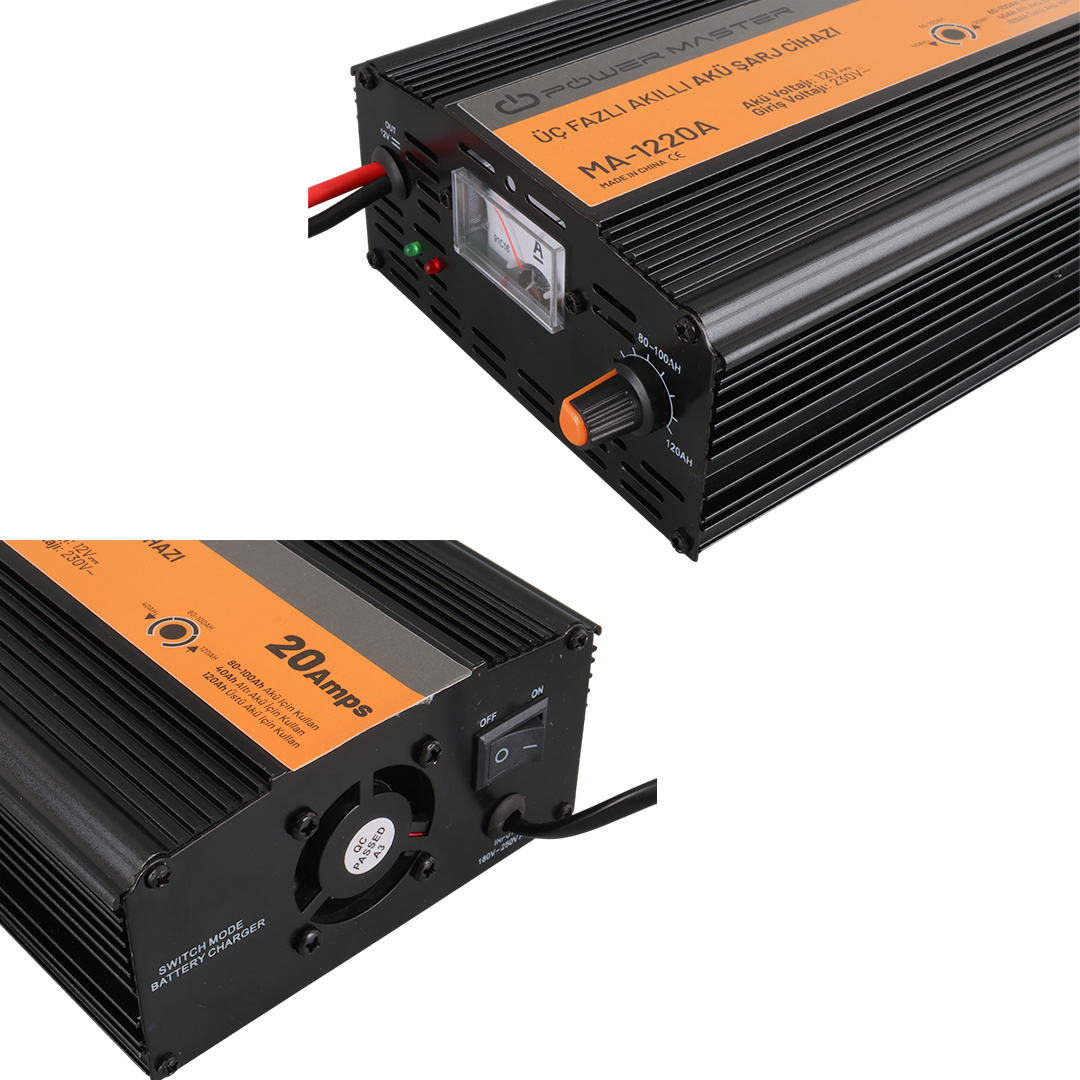 12 VOLT - 20 AMPER AKILLI AKÜ ŞARJ CİHAZI (4812) 12 VOLT - 20 AMPER AKILLI AKÜ ŞARJ CİHAZI (4812)