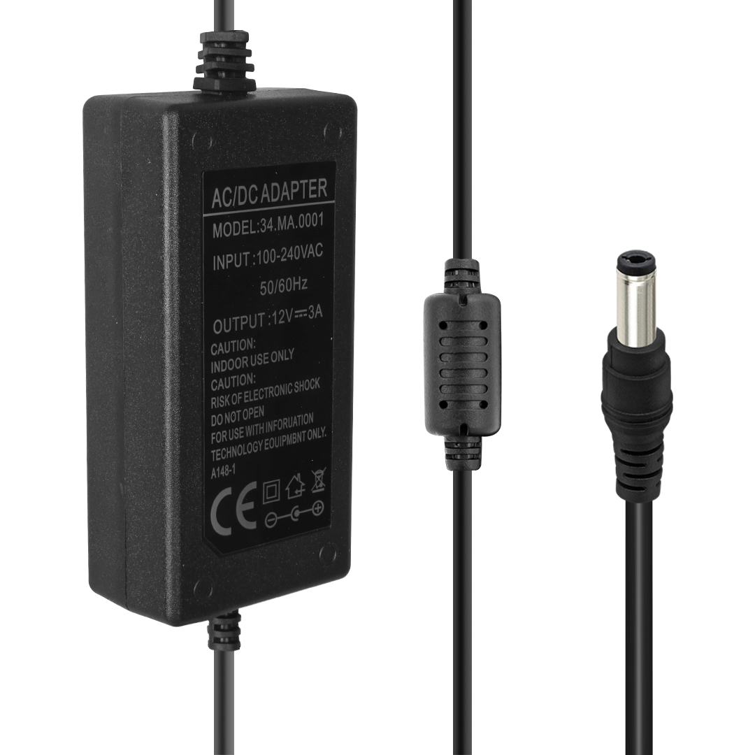 12 VOLT - 3 AMPER 5.5*2.5 UÇLU PLASTİK KASA MASAÜSTÜ ADAPTÖR (4812)