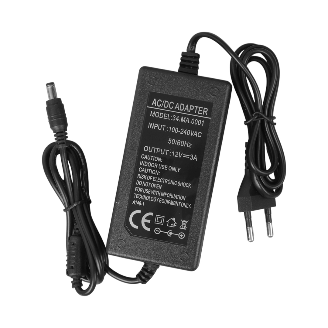 12 VOLT - 3 AMPER 5.5*2.5 UÇLU PLASTİK KASA MASAÜSTÜ ADAPTÖR (4812) 12 VOLT - 3 AMPER 5.5*2.5 UÇLU PLASTİK KASA MASAÜSTÜ ADAPTÖR (4812)