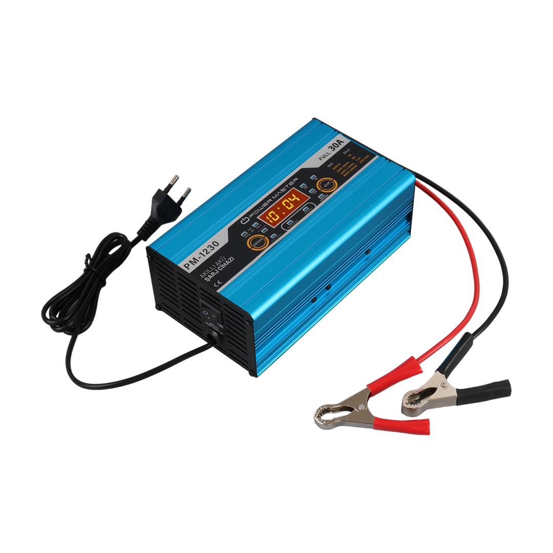 12 VOLT MAX 30 AMPER LCD EKRANLI AKÜ ŞARJ CİHAZI (4812)
