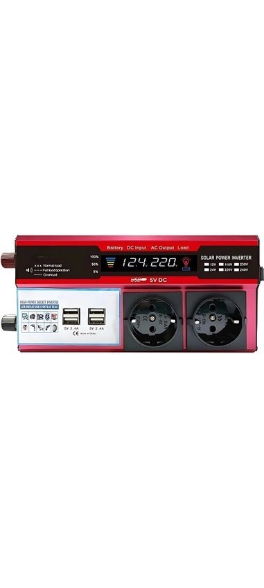12v 2000w Modifiye Sinüs İnverter Araç Ve Güneş Enerjisi Uyumlu, Çift Usb, Çift Priz Ve Çakmaklık Epilons (4812)