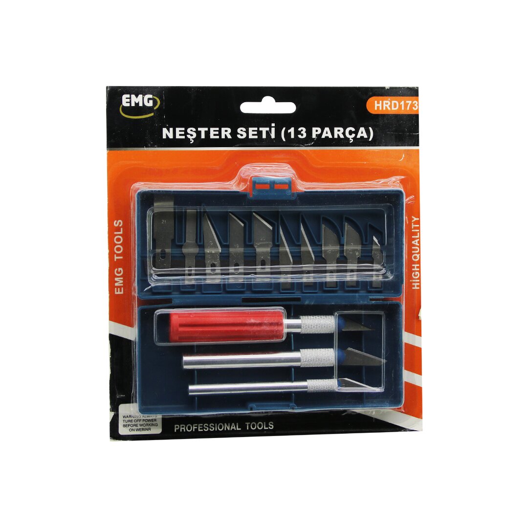 13 PCS  NEŞTER SETİ 13 FARKLI AÇI - ŞEKİLLİ UÇ   3 FARKLI KALINLIK - AĞIZLIKLI METAL SAP (4812)
