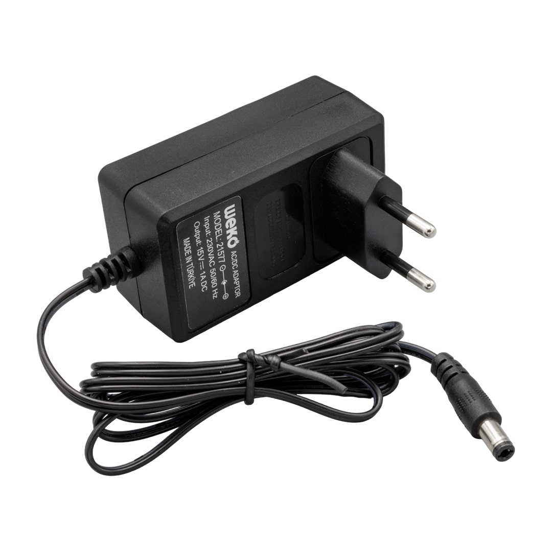 15 VOLT - 1 AMPER - 15 WATT 5.5*2.5 UÇLU YERLİ ÜRETİM PRİZ TİPİ ADAPTÖR (4812) 15 VOLT - 1 AMPER - 15 WATT 5.5*2.5 UÇLU YERLİ ÜRETİM PRİZ TİPİ ADAPTÖR (4812)