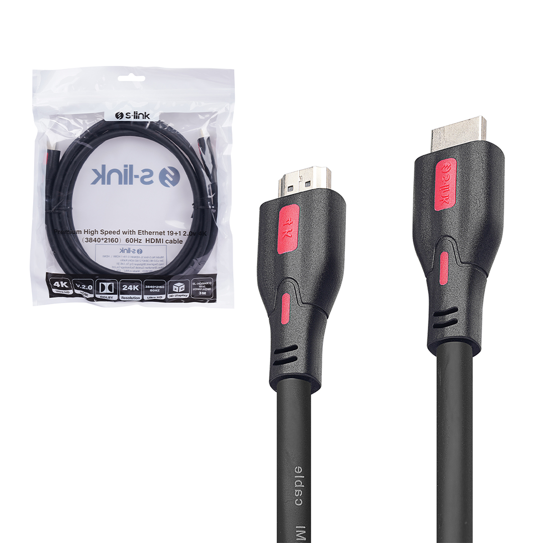 19+1 HDMI TO HDMI 3M V2.0 4K (3840*2160) 60HZ KABLO SL-HDM4K13 (4812)