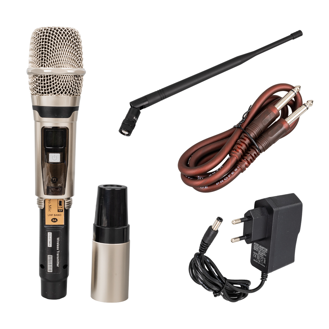 2 EL TİPİ MİKROFONLU 100+100 KANAL ANTENLİ UHF-PLL KABLOSUZ TELSİZ MİKROFON (4812) 2 EL TİPİ MİKROFONLU 100+100 KANAL ANTENLİ UHF-PLL KABLOSUZ TELSİZ MİKROFON (4812)