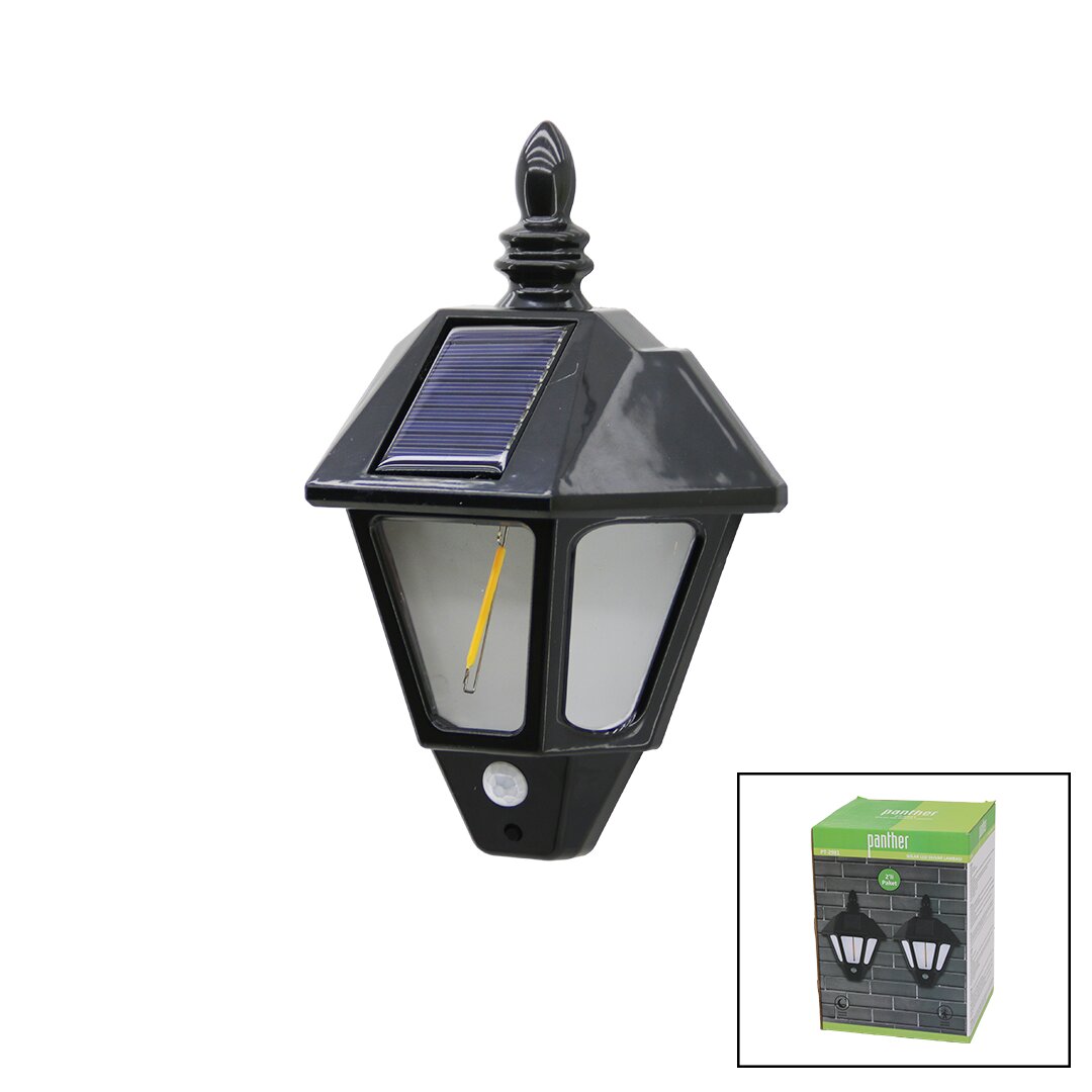 2 PCS  SOLAR - GÜNEŞ ENERJİLİ DUVAR LAMBASI COB LED SENSÖRLÜ= 3 MOD FONKSİYON BAHÇE-BALKON-SOKAK PT-2981 (4812)