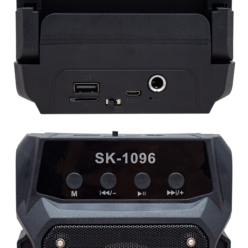 20 WATT USB/SD/AUX/FM/BLUETOOTH DESTEKLİ MİKROFON GİRİŞLİ TAŞINABİLİR HOPARLÖR (4812)