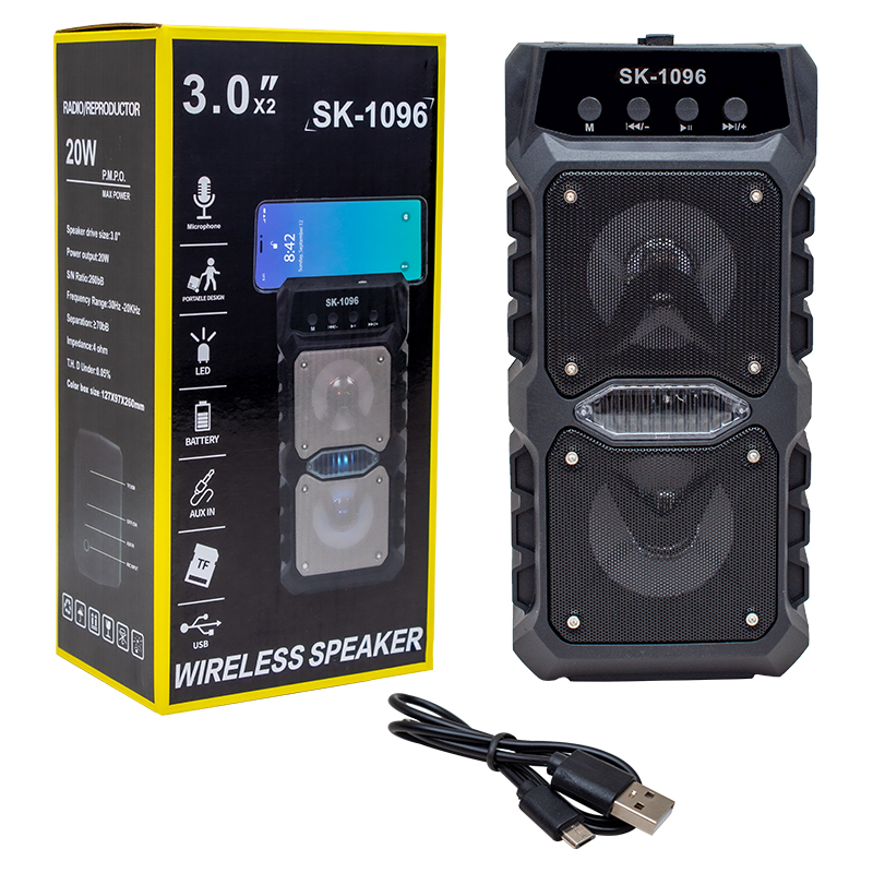 20 WATT USB/SD/AUX/FM/BLUETOOTH DESTEKLİ MİKROFON GİRİŞLİ TAŞINABİLİR HOPARLÖR (4812) 20 WATT USB/SD/AUX/FM/BLUETOOTH DESTEKLİ MİKROFON GİRİŞLİ TAŞINABİLİR HOPARLÖR (4812)