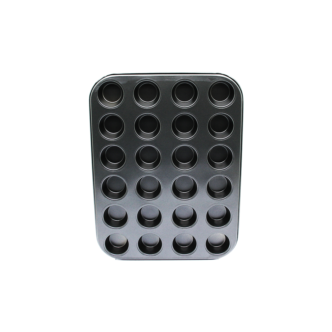 24 GÖZLÜ METAL - SİYAH MUFFIN KEK KALIBI (4812)