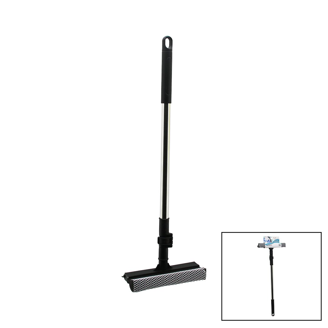 2İN1 BAŞLI=ÇEKPAS - FİLE KAPLI SÜNGER ÇOK AMAÇLI YÜZEY TEMİZLİK MOP - CAMSİL KİLİTLİ UZAYAN METAL SAP=56-94CM (4812)