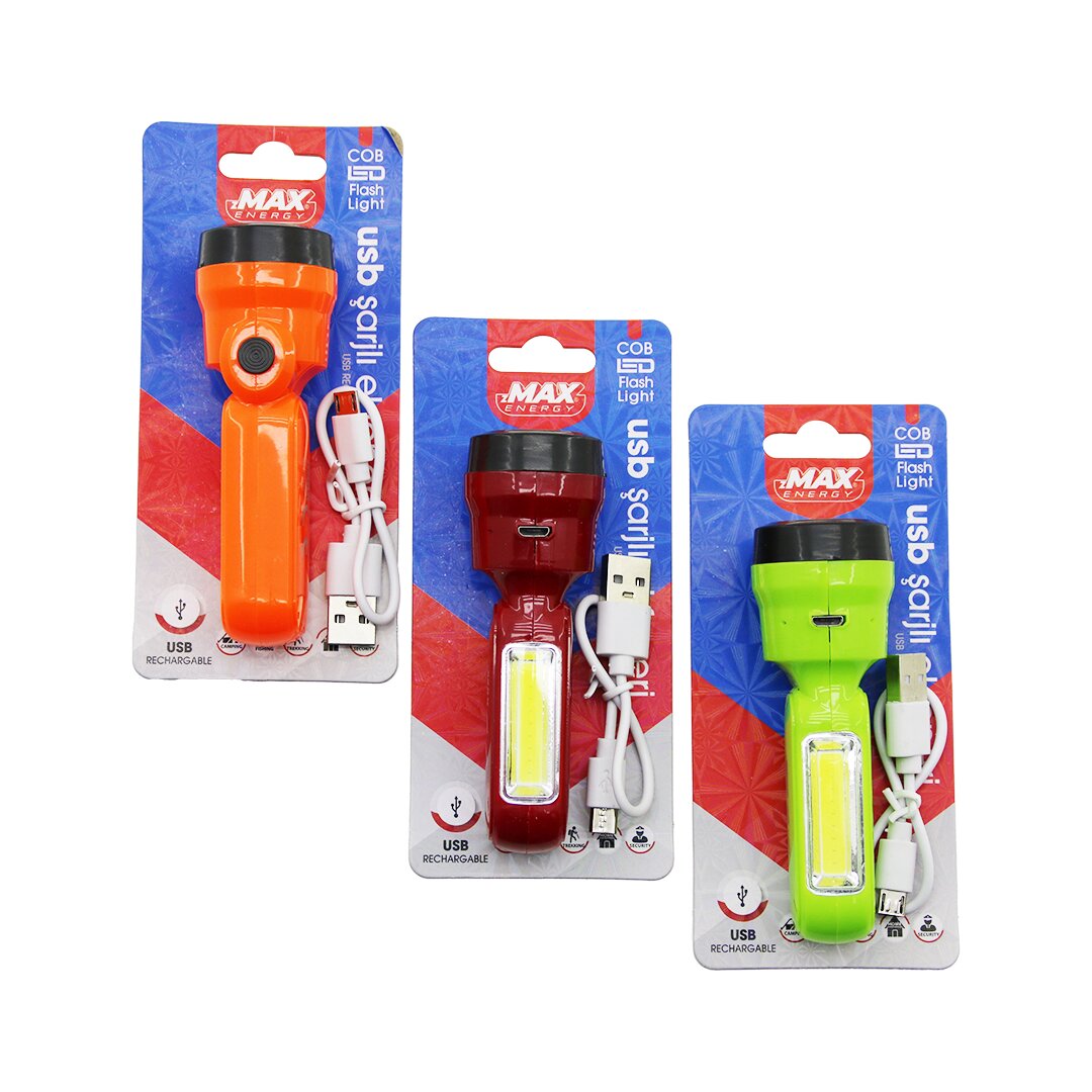 2IN1  MİNİ EL FENERİ USB ŞARJLI= 400 mAh COB LED: 350 LÜMEN - SİDE LED: 700 LÜMEN (4812)