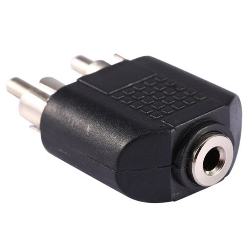3.5 MM STEREO DİŞİ / 2 RCA ERKEK ÇEVİRİCİ JACK (4812)