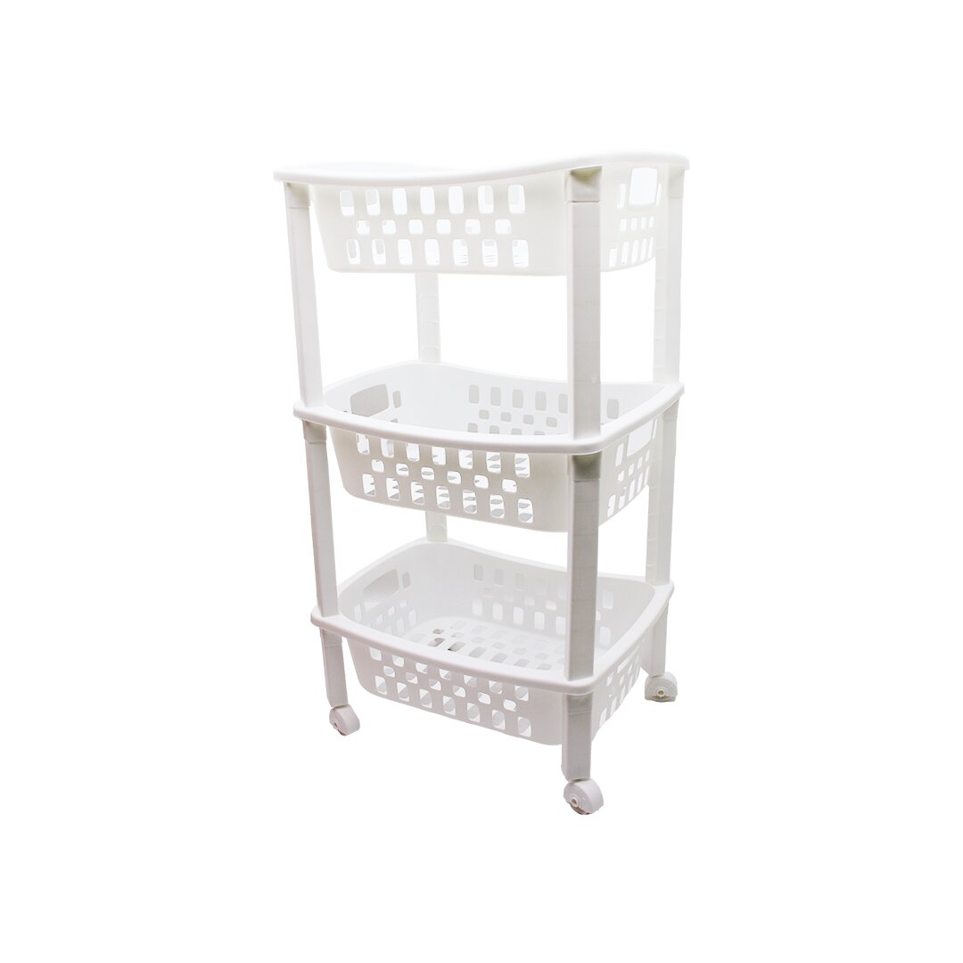 3 KATLI SEPET DÜZENLEYİCİ  - RAF ÜNİTESİ TEKERLEKLİ 400X295X700MM (4812)
