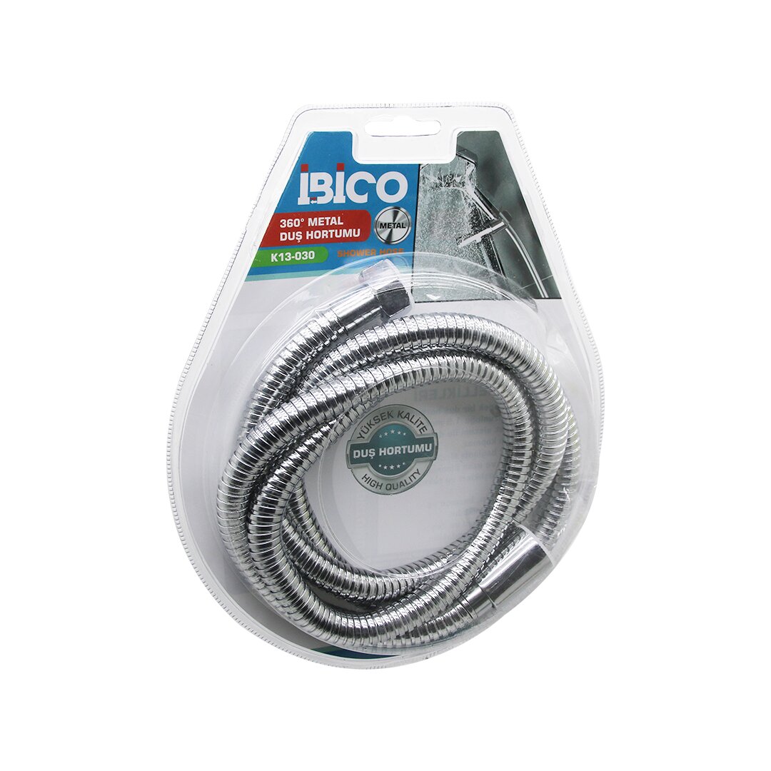 360 DERECE - METAL  DUŞ HORTUMU  1.5MT   VAKUMLU AMBALAJ   ANTİ TWİST=DOLANMAZ-KIVRILMAZ-KOPMAZ (4812)