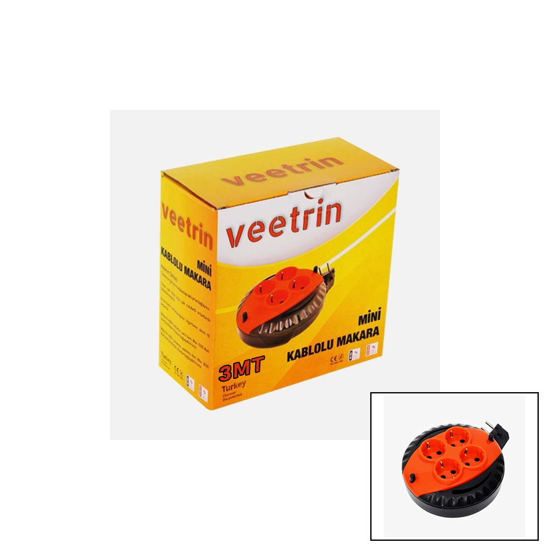3MT MİNİ MAKARALI UZATMA KABLO 3X1.5MM (4812)
