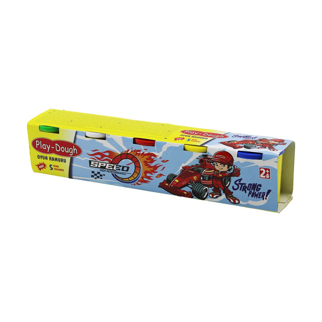 5 PCS MİNİ  5 RENK OYUN HAMURU  5-KAPAKLI PLASTİK KUTU (4812)