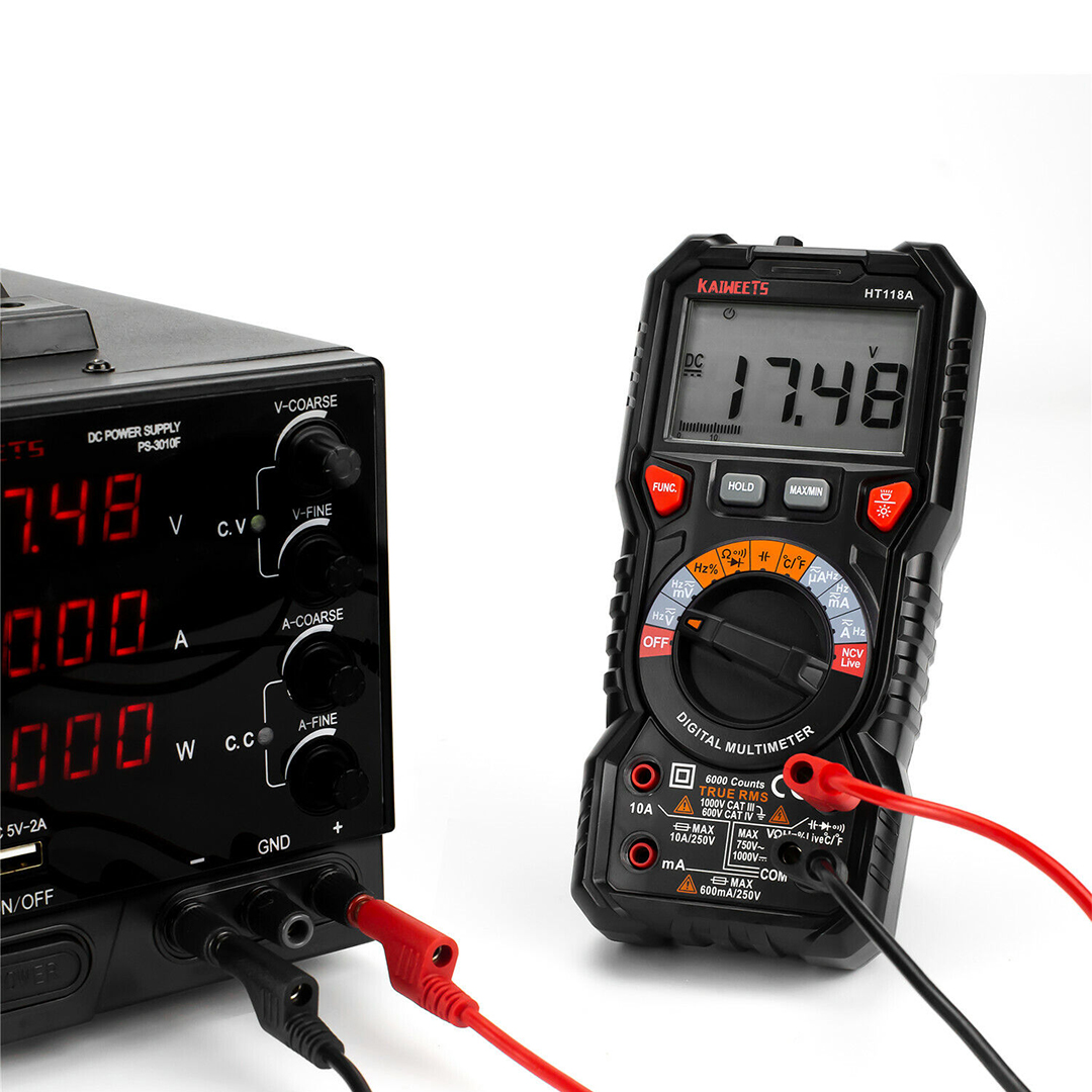 5 RENKLİ 1 METRE 1000V - 19A MULTIMETRE TEST UÇLARI KABLO KİTİ (4812)