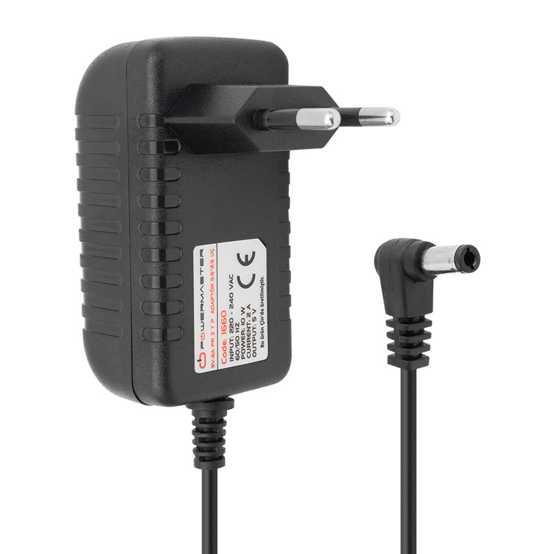 5 VOLT- 2 AMPER -10 WATT 5.5*2.5 L UÇLU PRİZ TİPİ ADAPTÖR (4812)