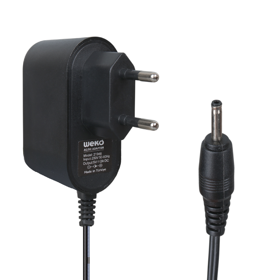 5 VOLT - 2 AMPER 2.5*0.7 İNCE UÇ YERLİ ÜRETİM PRİZ TİPİ TABLET PC ADAPTÖRÜ (4812)