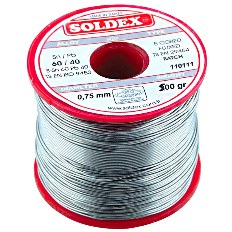 500 GR LEHİM 0,75 MM İNCE SOLDEX SN60 PB40 (4812)