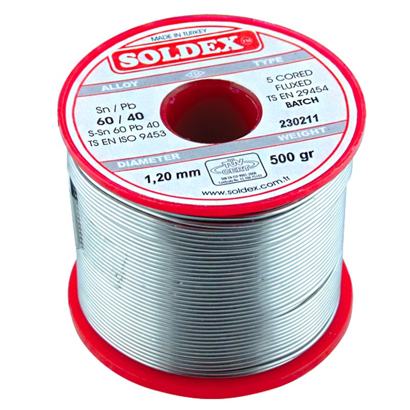 500 GR LEHİM 1.2 MM KALIN SOLDEX SN60 PB40 (4812)