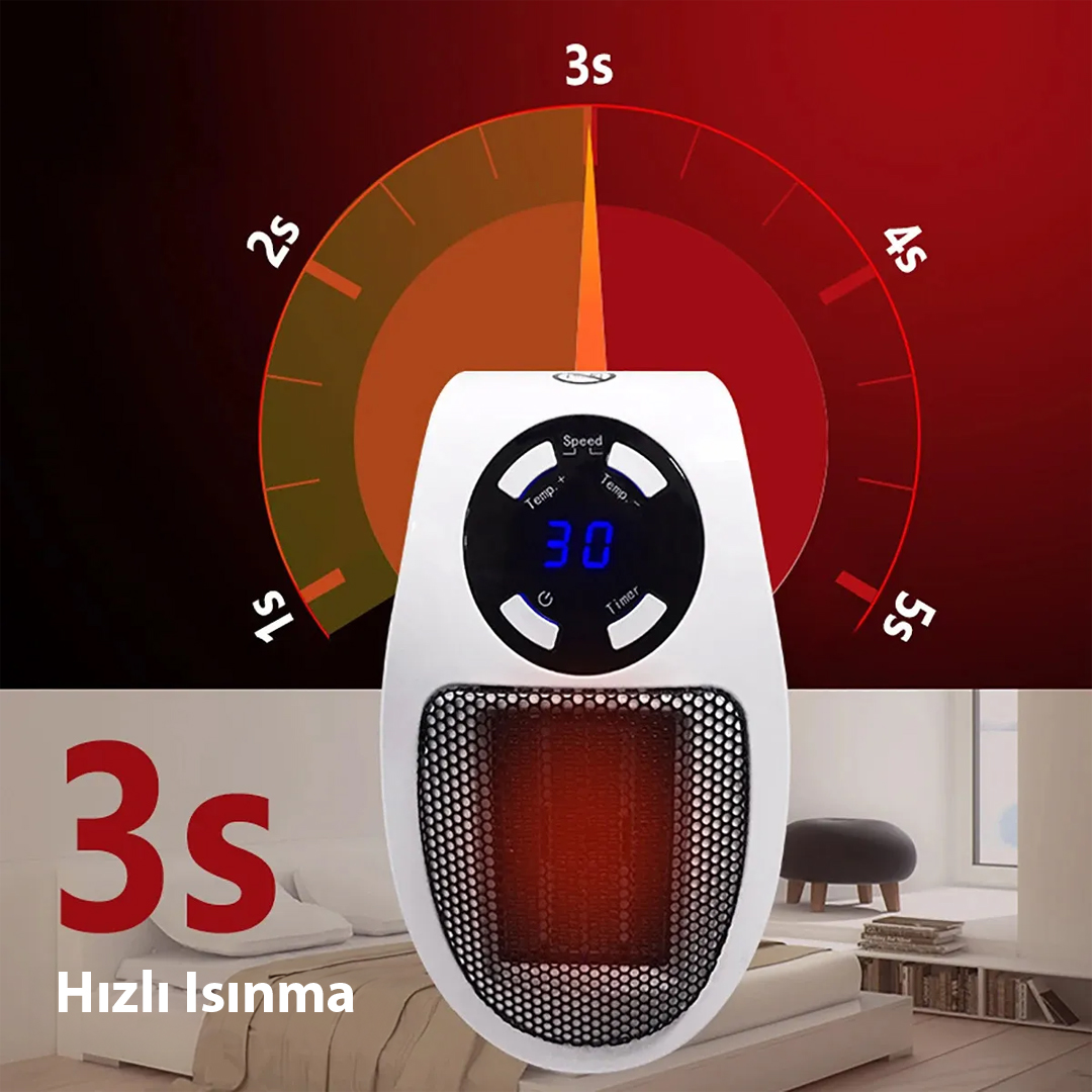 500 WATT PRİZ TİPİ UZAKTAN KUMANDALI TAŞINABİLİR ISITICI (ZAMANLAYICI) (OM-1211) (4812) 500 WATT PRİZ TİPİ UZAKTAN KUMANDALI TAŞINABİLİR ISITICI (ZAMANLAYICI) (OM-1211) (4812)