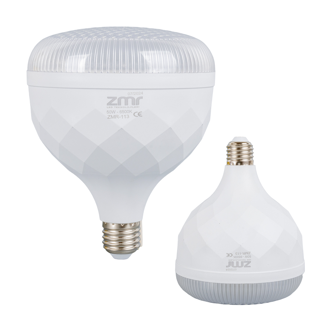 50W KRİSTAL CAMLI T-BULB BEYAZ LED AMPUL E27 6500K (15X19MM) (4812)