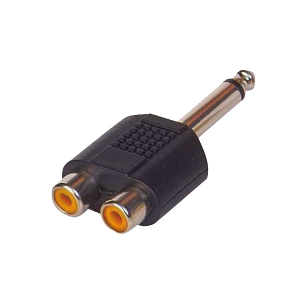 6.3 MM MONO ERKEK / 2 RCA DİŞİ ÇEVİRİCİ JACK (4812)