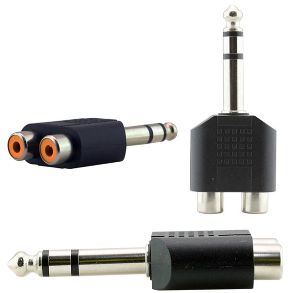 6.3 MM STEREO ERKEK / 2 RCA DİŞİ ÇEVİRİCİ JACK (4812)