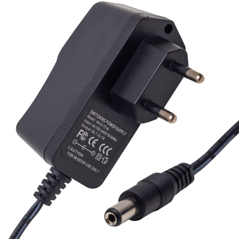 7.5 VOLT - 1 AMPER 5.5*2.5 UÇLU PRİZ TİPİ ADAPTÖR (4812)
