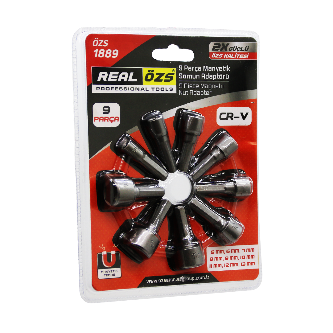 9  PARÇA   - 5-13 MM MANYETİK SOMUN SÖKME - ÇATI ADAPTÖRÜ (4812)