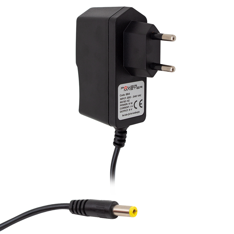 9 VOLT - 1 AMPER 5.5*2.5 UÇLU PRİZ TİPİ ADAPTÖR (4812)