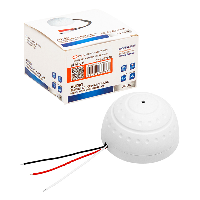 AD-AU10 KAMERA MİKROFONU DOME TİP (9V-12VDC**5M2-150M2) (4812) AD-AU10 KAMERA MİKROFONU DOME TİP (9V-12VDC**5M2-150M2) (4812)