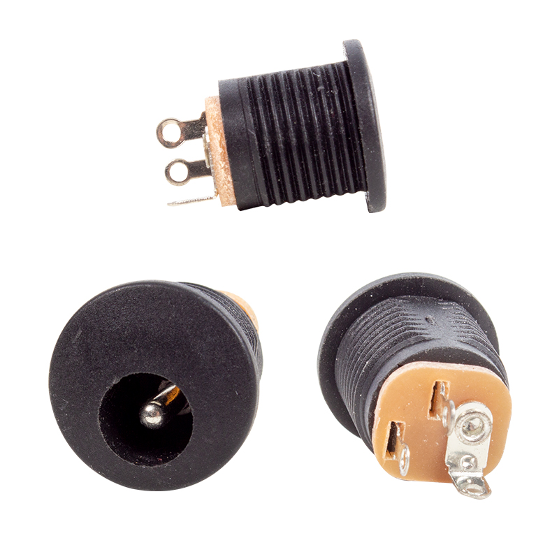 ADAPTÖR FİŞİ YUVARLAK SOMUNLU ŞASE 2.1MM  (IC-257) (4812)
