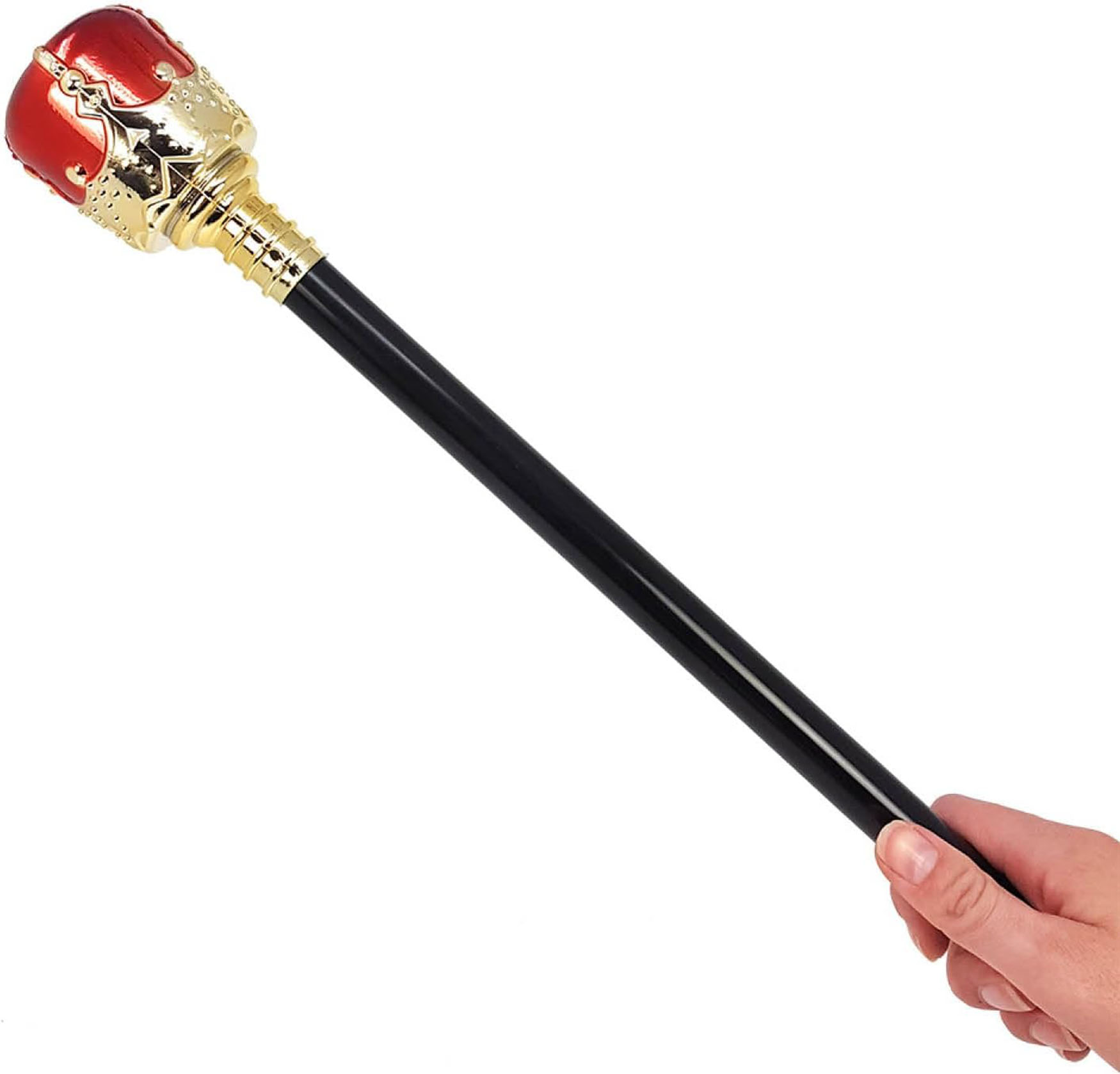 Altın Renk 60 cm Kral Tacı Kraliyet Tacı ve Kırmızı Topuzlu Kral Asası Seti (4812) Altın Renk 60 cm Kral Tacı Kraliyet Tacı ve Kırmızı Topuzlu Kral Asası Seti (4812)