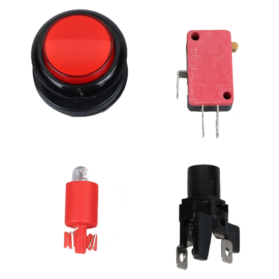 ATARİ BUTONU 12V LEDLİ KAFA ÇAPI 24MM DELİK ÇAPI 24MM IC-180J-1 (4812)