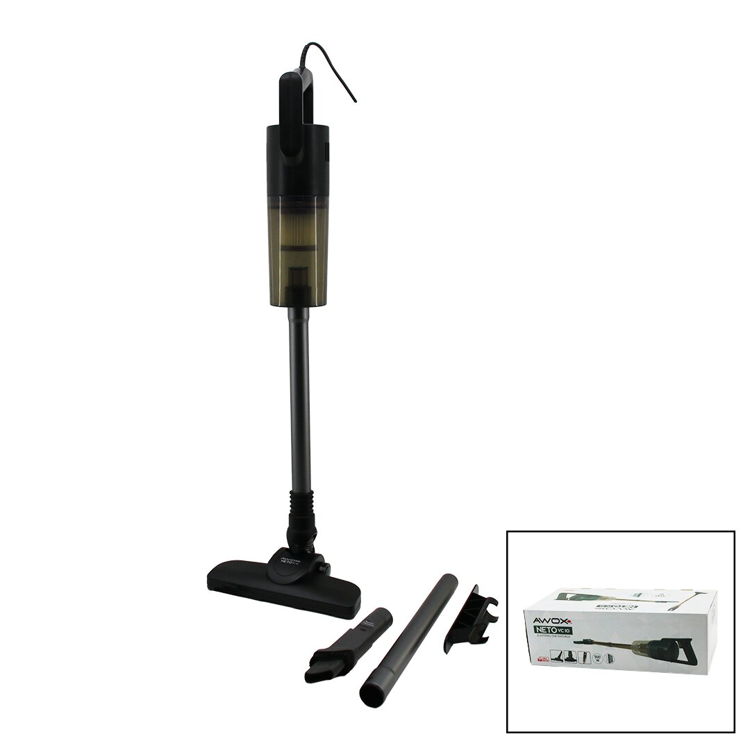 AWOX NETO VC-10 GRİ METAL SAPLI DİK ELEKTRİKLİ SÜPÜRGE 500W 5MT KABLOSAP=75+35=110CMHEPA FİLTRE (4812)