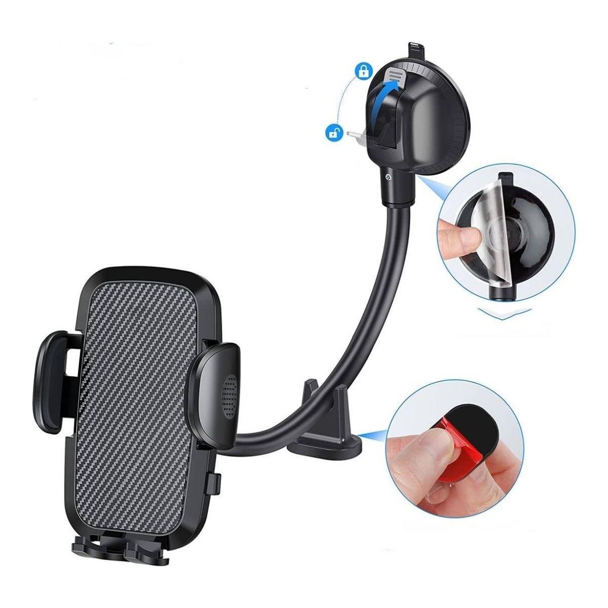 Ayarlanabilir Vakum Kilitli Cam Ve Torpidoya Takılabilen Telefon Tutucu (4812) Ayarlanabilir Vakum Kilitli Cam Ve Torpidoya Takılabilen Telefon Tutucu (4812)