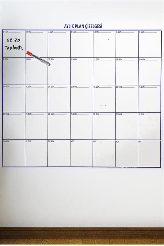 Aylık Planlayıcı Manyetik Duvar Stickerı Takvim Plan Çizelgesi (4812) Aylık Planlayıcı Manyetik Duvar Stickerı Takvim Plan Çizelgesi (4812)
