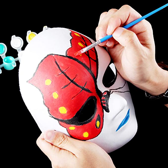 Beyaz Renk Boyanabilir Anonim Tam Yüz Cosplay Maske 24x18 cm (4812) Beyaz Renk Boyanabilir Anonim Tam Yüz Cosplay Maske 24x18 cm (4812)