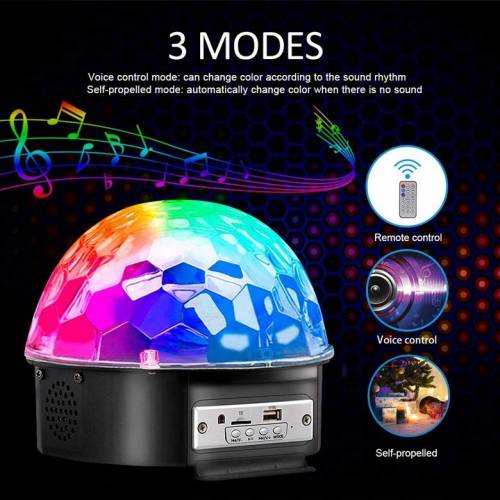 Bluetooth Sd Aux Usb Led Disko Lamba Topu Speaker (4812)